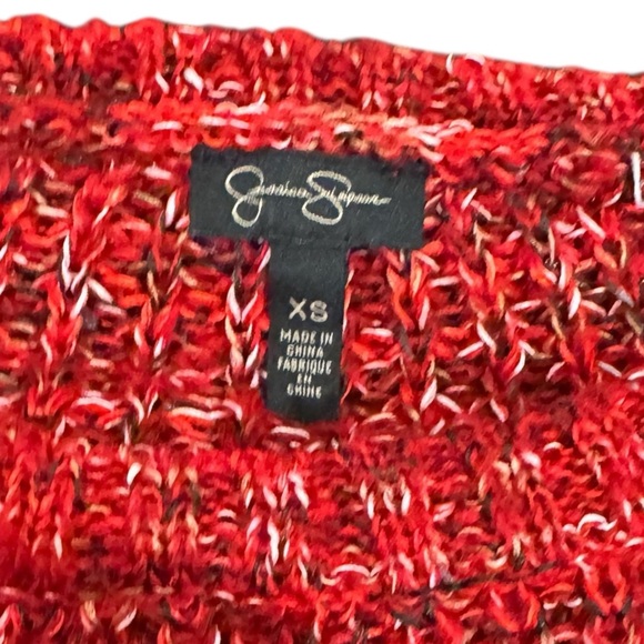 Cozy Red Knit Jessica Simpson Sweater Sz XS - Picture 4 of 4